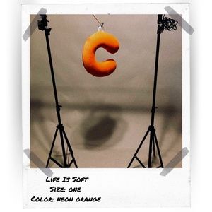 Neon Orange  Memory Foam Neck Pillow